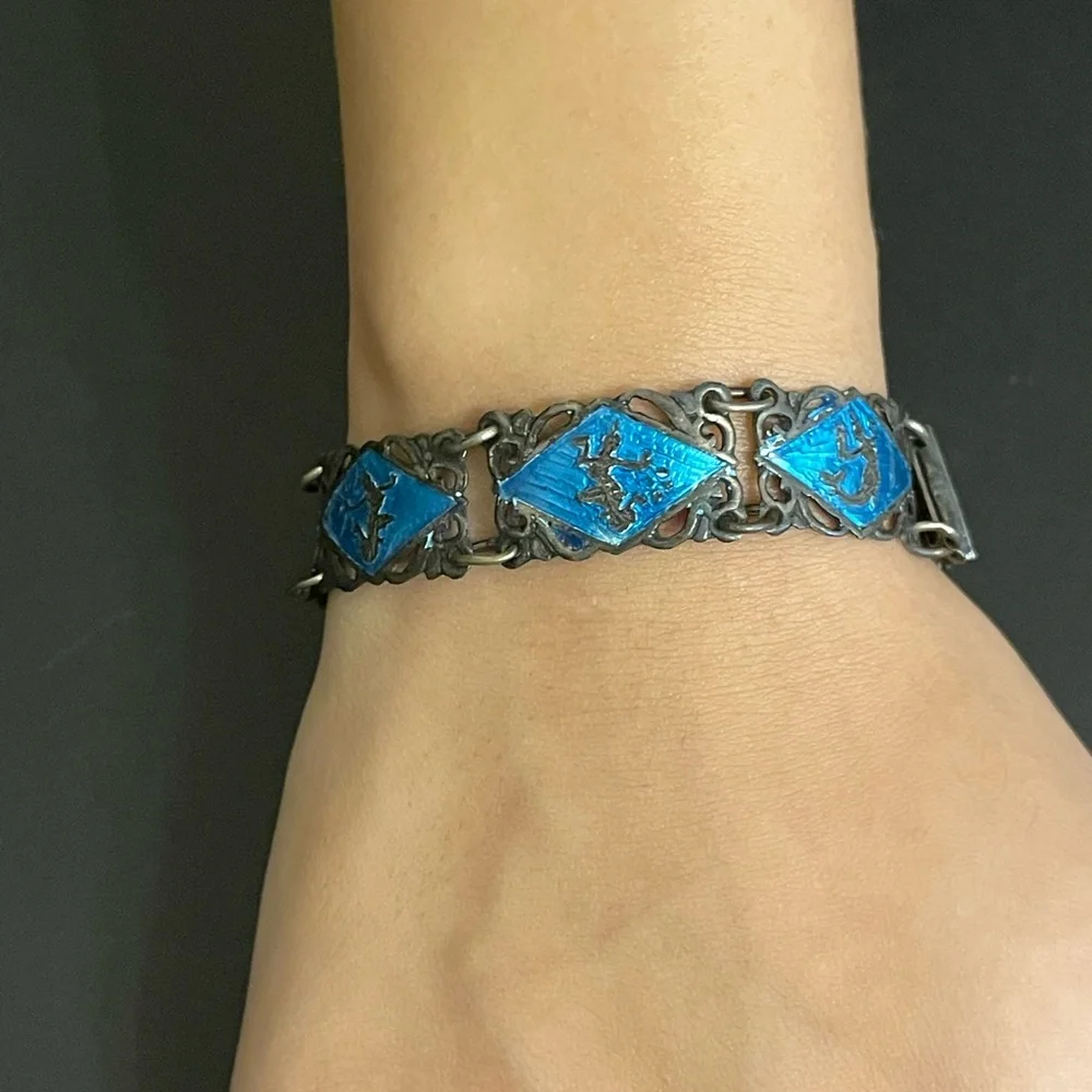 Sterling Siam bracelet - Picture 3 of 8